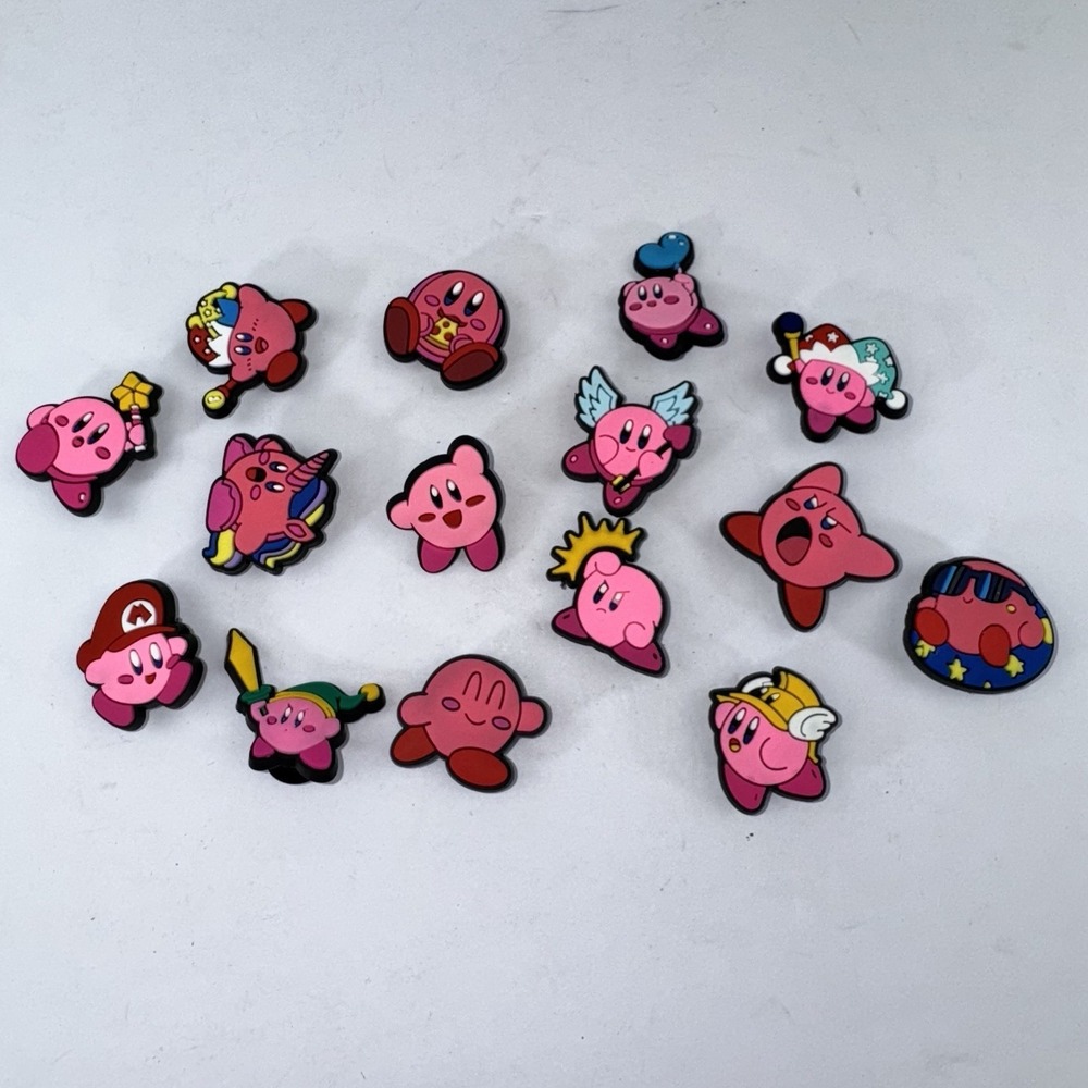 Kirby-themed Shoe Charms Jibbets Crocs Shoes 15 pcs